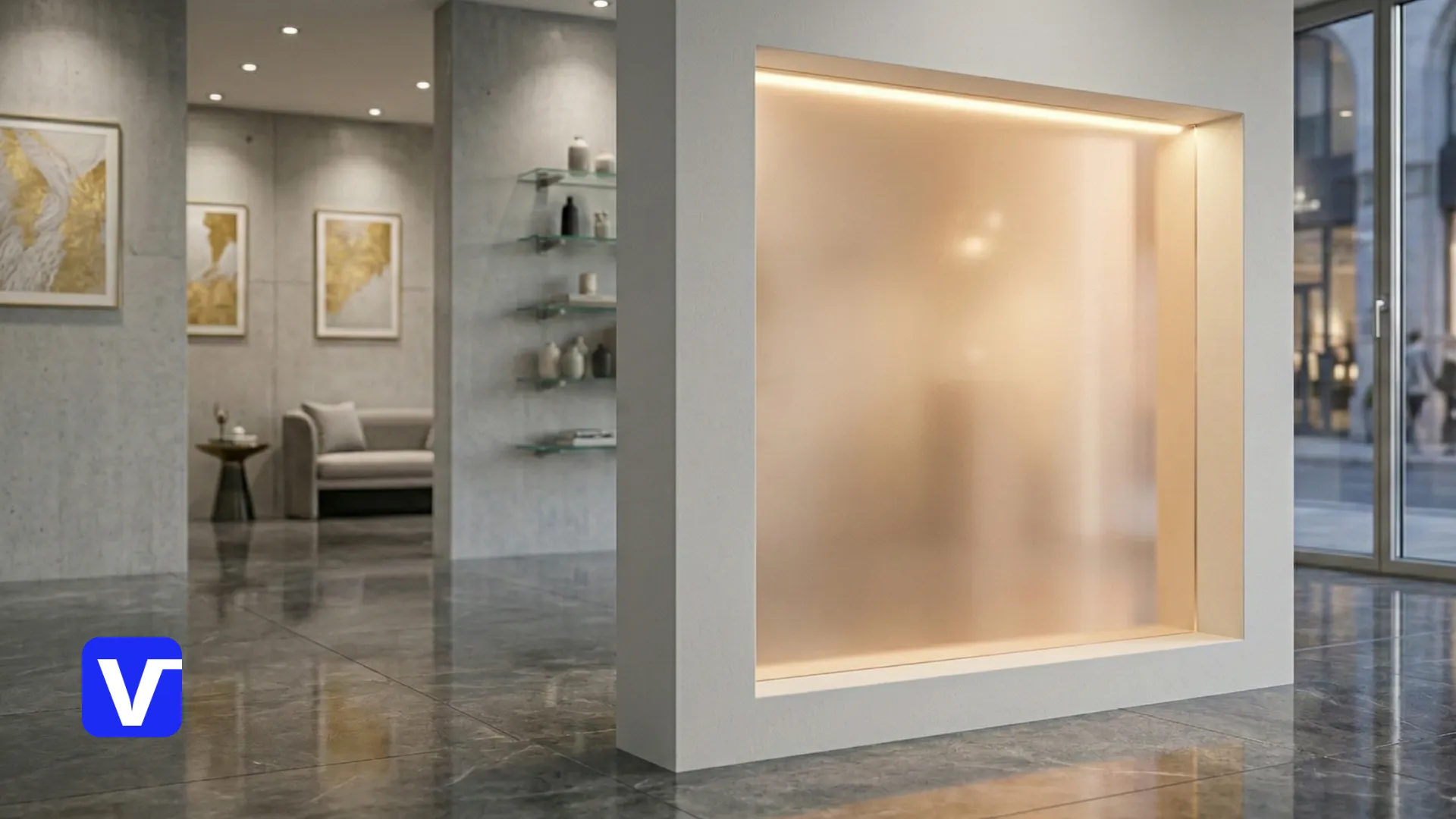 Éléments décoratifs en verre sur mesure