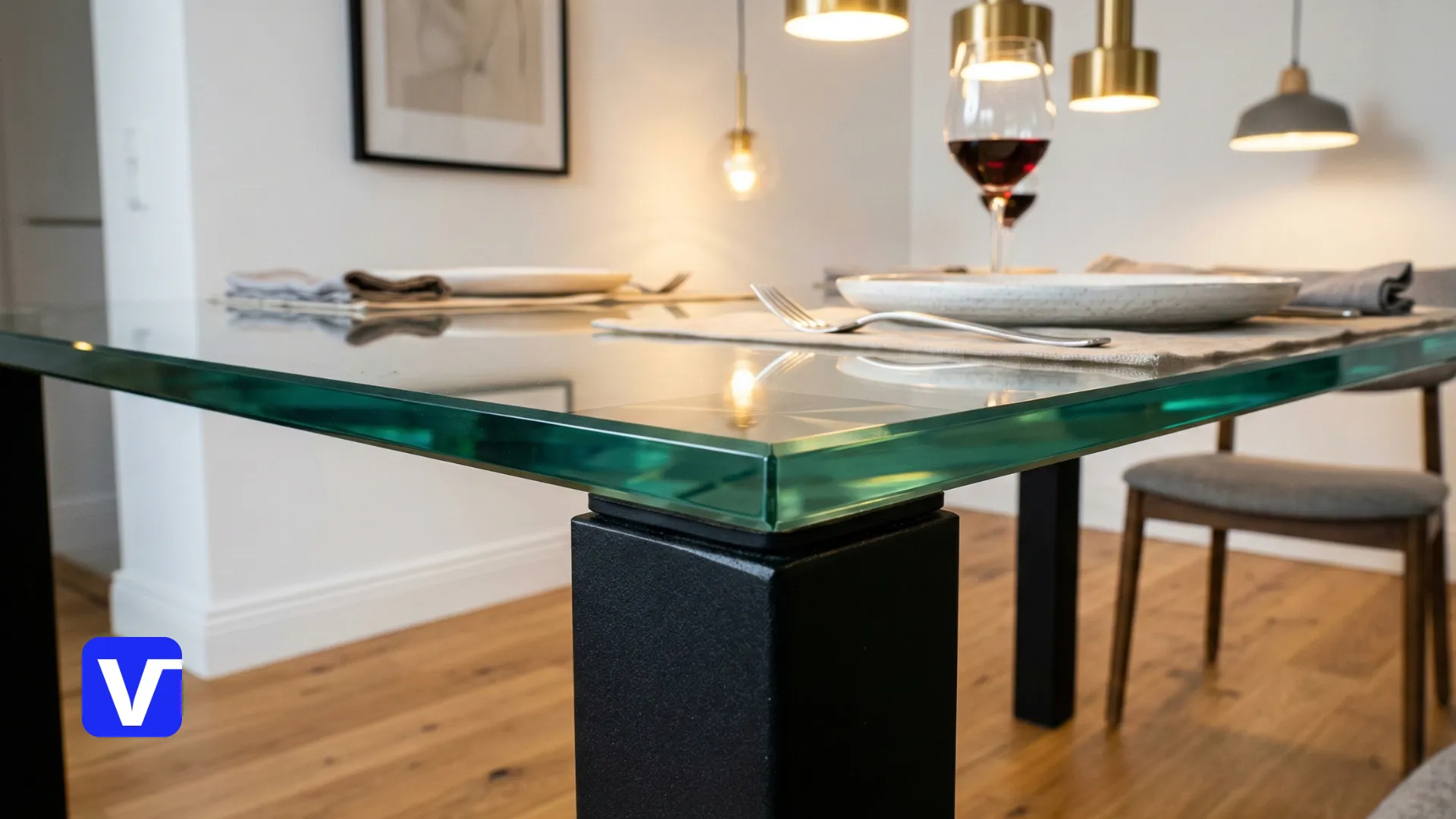 Plateau de table en verre trempé sur mesure