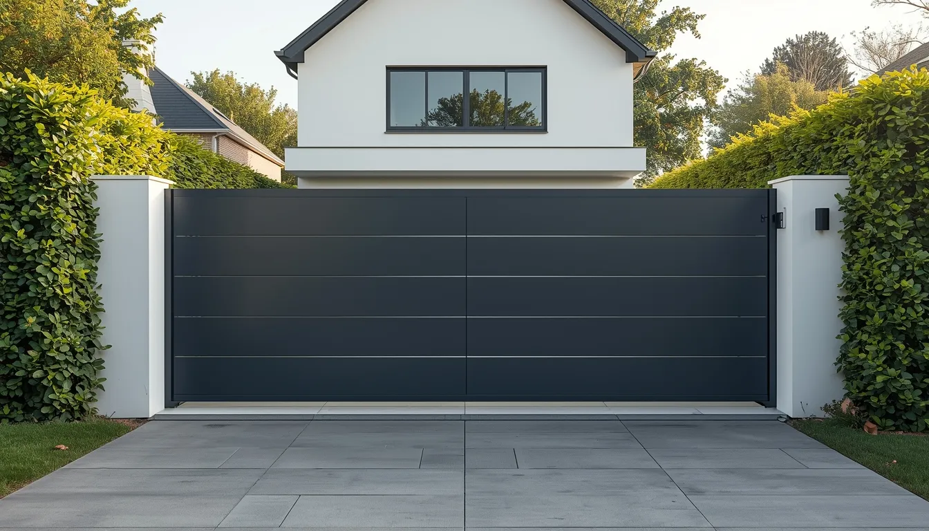 Portails aluminium contemporains Haute-Savoie