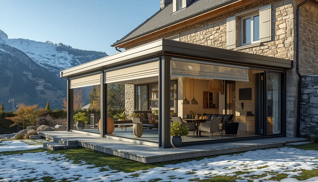Véranda aluminium sur mesure VITOR Haute-Savoie