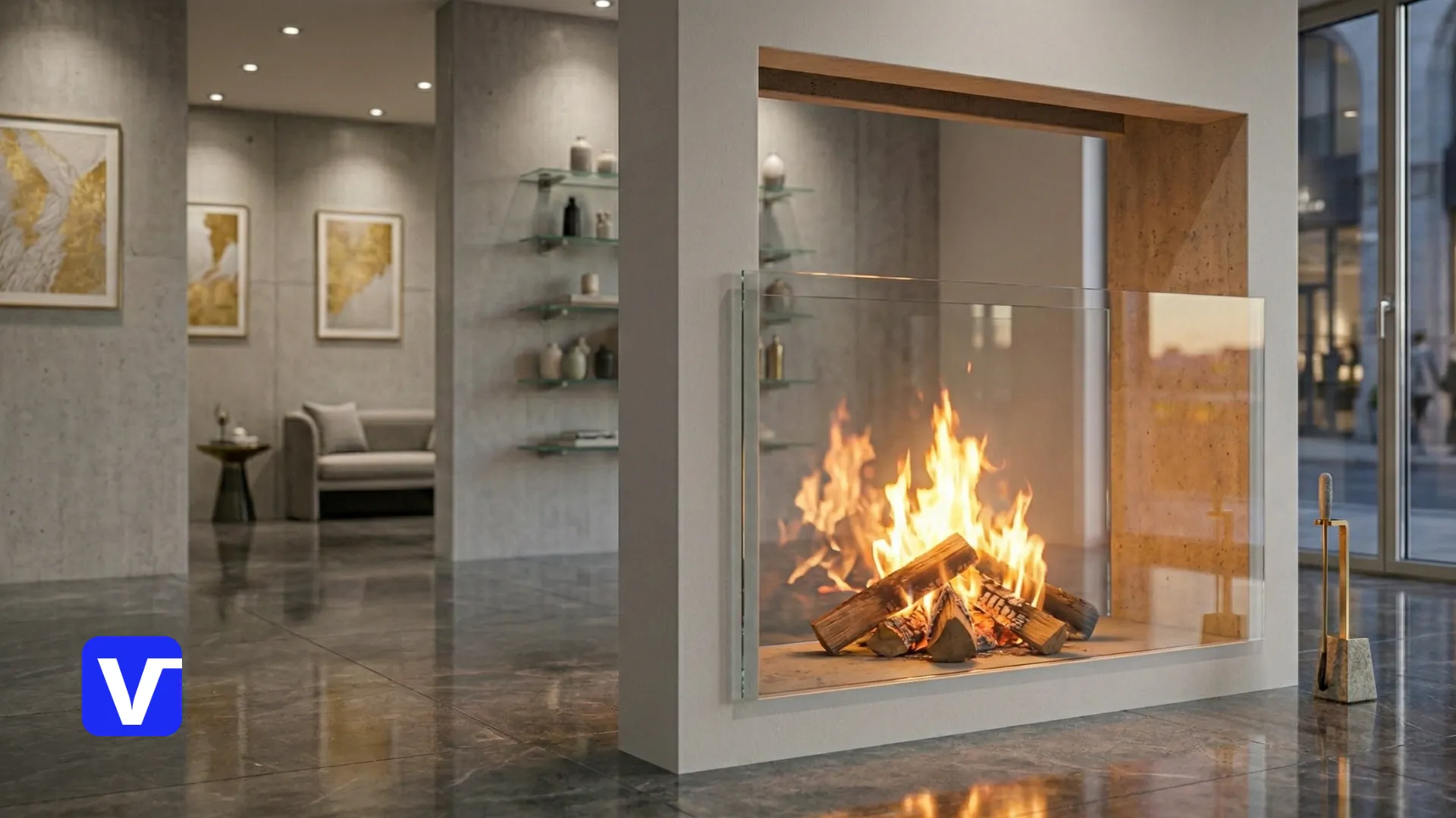 Verre de cheminée trempé sur mesure