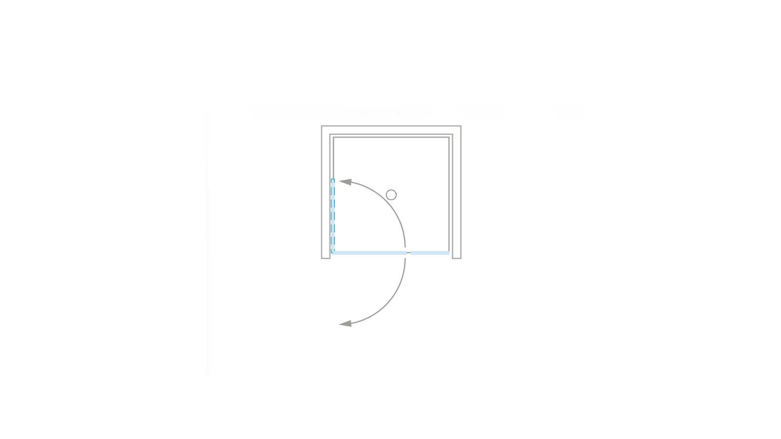 Fixe + porte encastrée