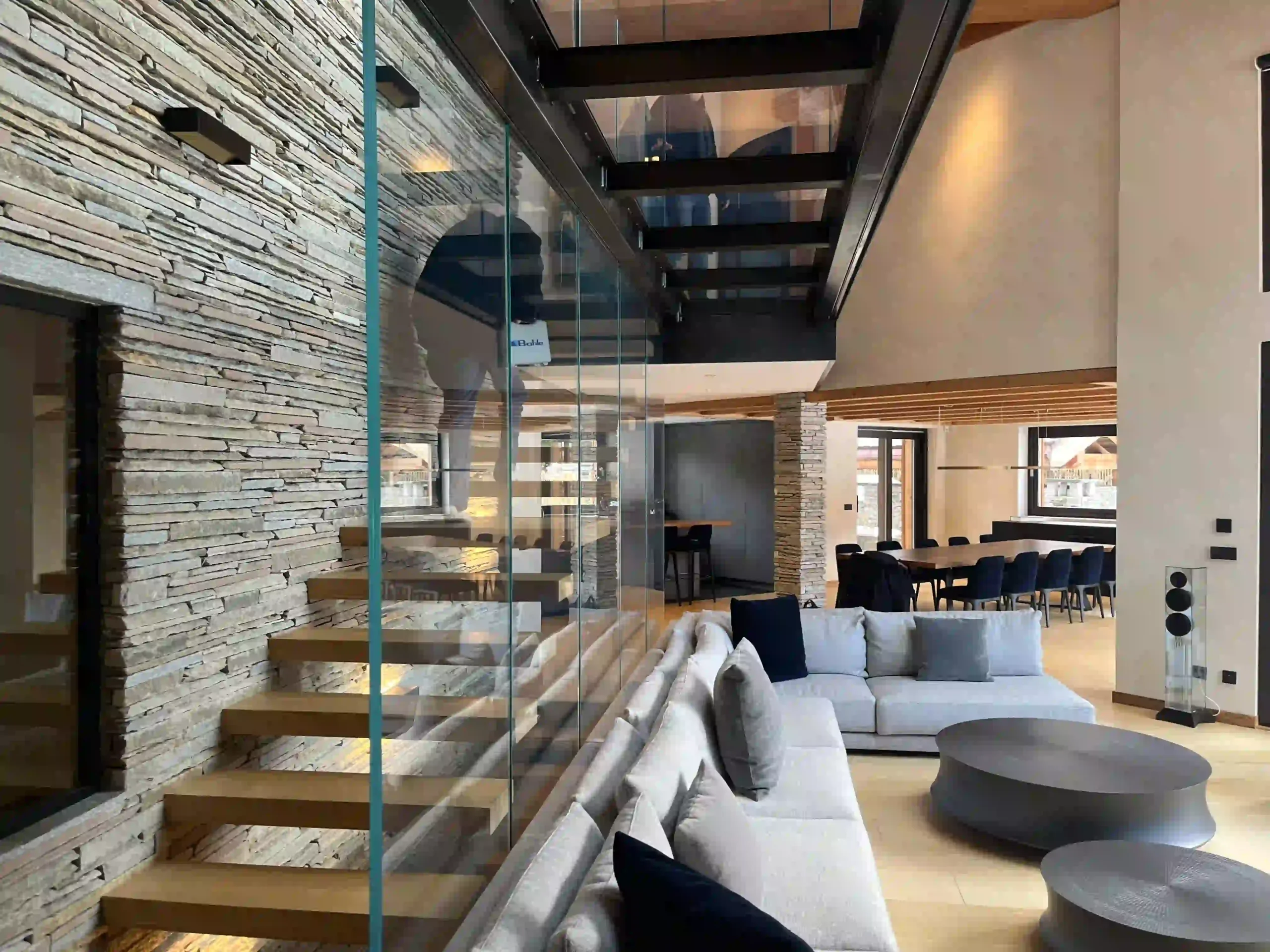 Garde-corps verre chalet — réalisation VITOR