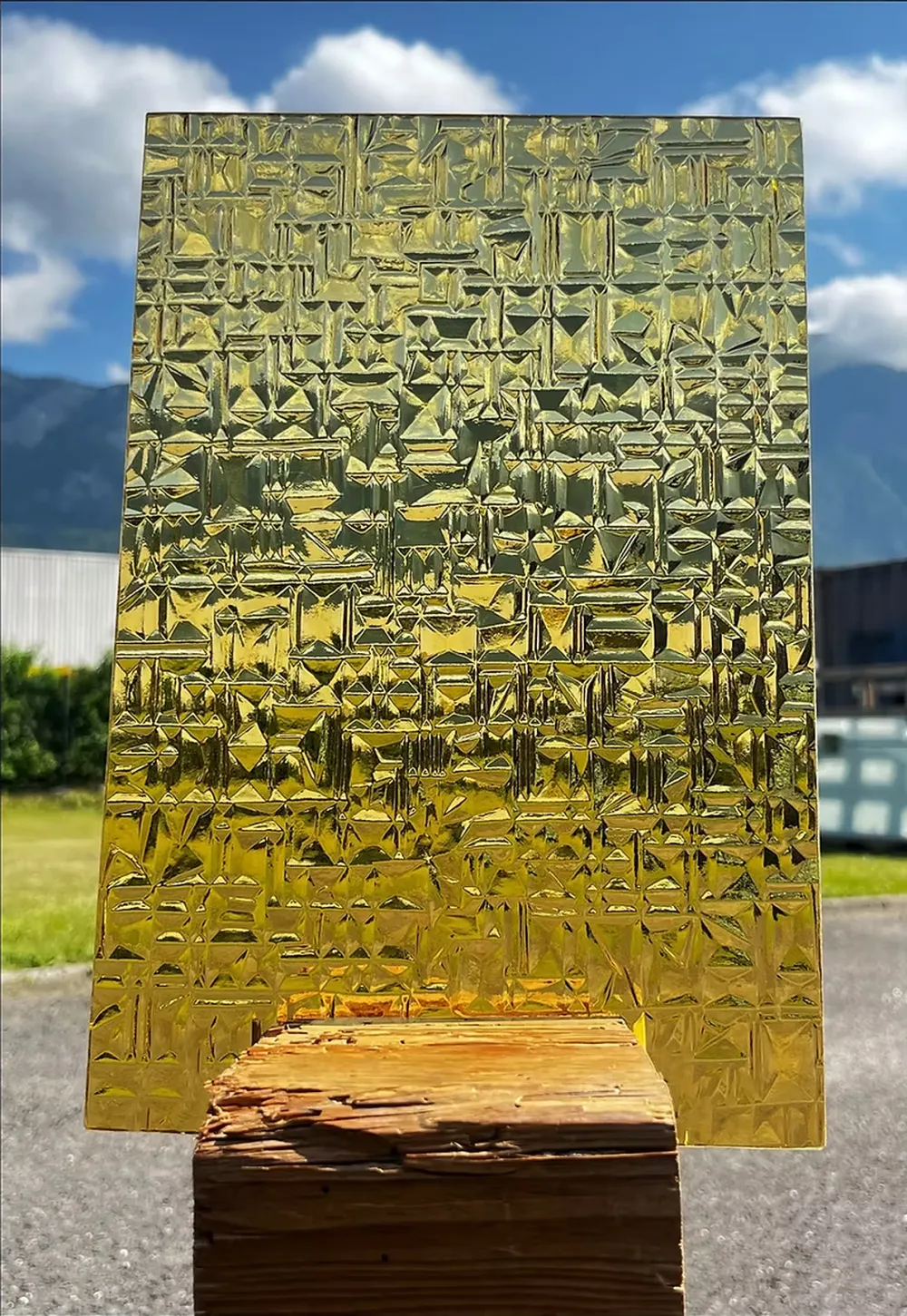 Verre abstracto jaune